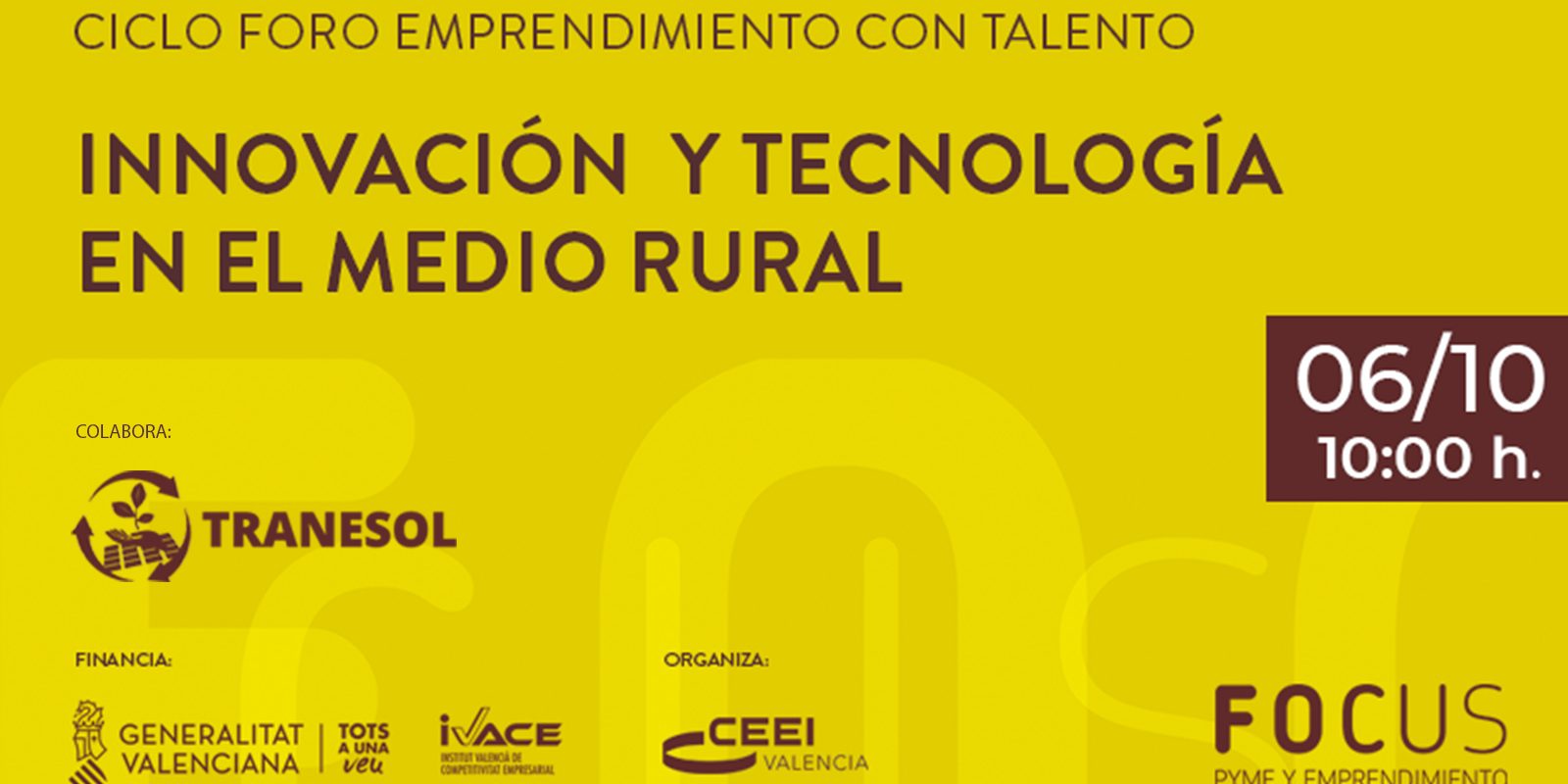 TRANESOL Foro Online Innovación TRANESOL-Foro Online de Innovación y tecnología en el medio rural